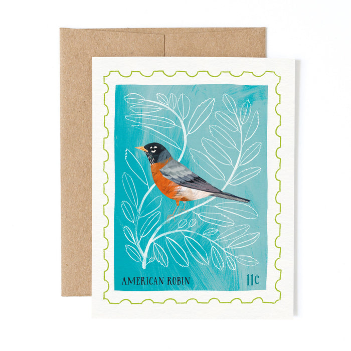 American Robin Stamp | Greeting Card
