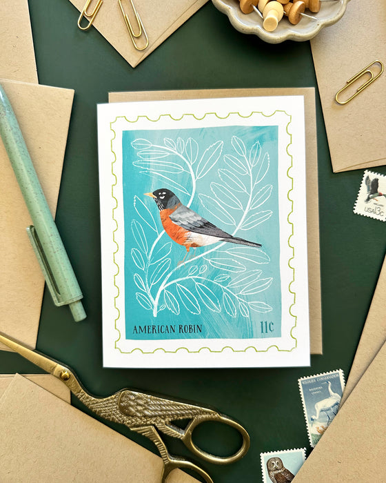 American Robin Stamp | Greeting Card