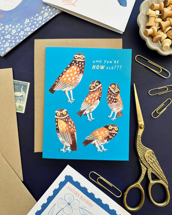 Burrowing Owls Birthday | Owl Greeting Card