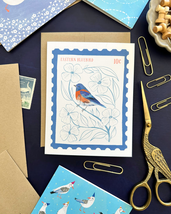Eastern Bluebird Stamp | Greeting Card