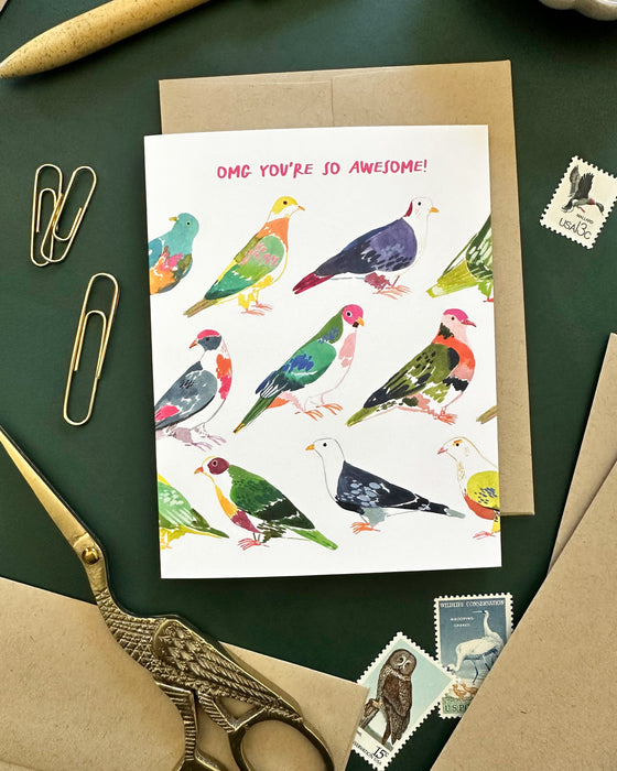 Fruit Doves You're Awesome | Greeting Card