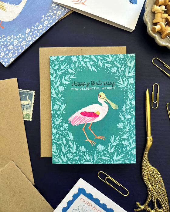 Roseate Spoonbill Birthday | Greeting Card