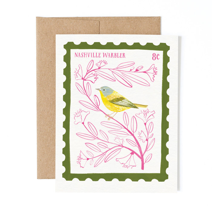 Nashville Warbler Stamp | Greeting Card