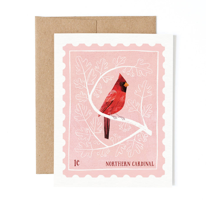 Northern Cardinal Stamp | Greeting Card