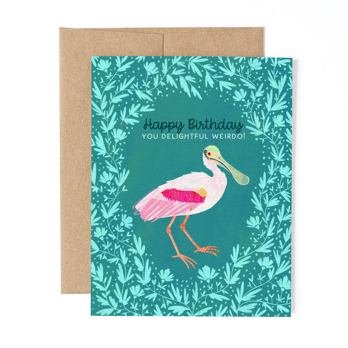 Roseate Spoonbill Birthday | Greeting Card